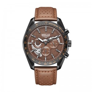 Baogela New Luxury Men Sport Quartz мужской хронограф календарь Япония Движение 50BAR Top Brand Часы подлинные кожаные наручные часы 22804